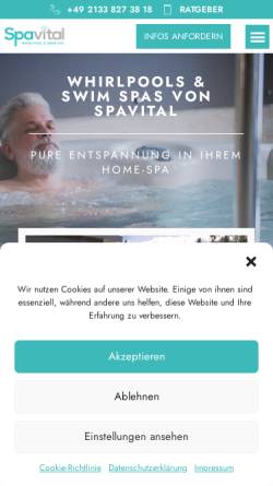 Vorschau der mobilen Webseite spa-vital.de, KMK Spa GmbH