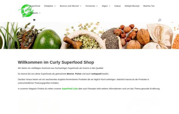 Vorschau von www.curlysuperfood.de, Curly Superfood