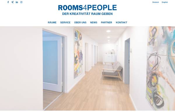 Vorschau von rooms4people.de, ROOMS4PEOPLE - Der Kreativität Raum geben