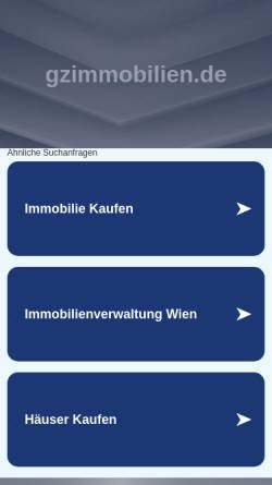Vorschau der mobilen Webseite www.gzimmobilien.de, GZ Immobilien GmbH