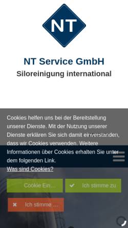 Vorschau der mobilen Webseite tnt-reinigung.de, Natusch & Thiedemann Siloreinigung GbR