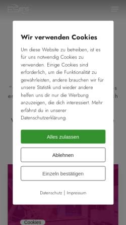 Vorschau der mobilen Webseite www.eseins.de, ESeins Privatklinik