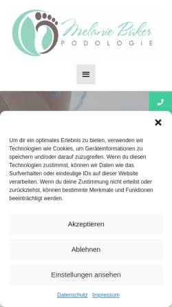 Vorschau der mobilen Webseite podologie-geseke.de, Podologie Büker