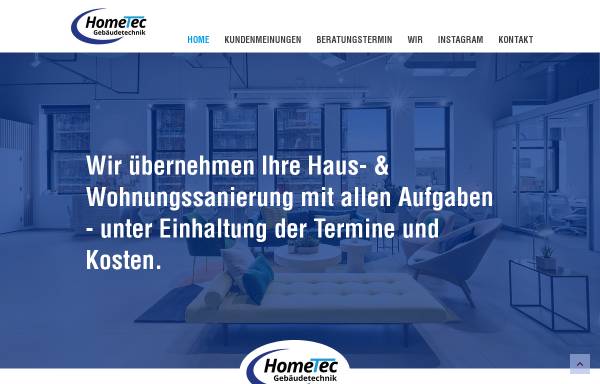 Vorschau von www.hometec-gmbh.de, HomeTec GmbH