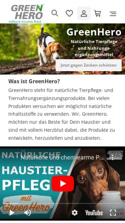 Vorschau der mobilen Webseite www.greenhero.de, Green Hero