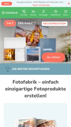 Vorschau der mobilen Webseite www.fotofabrik.de, Fotofabrik