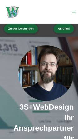 Vorschau der mobilen Webseite 3s-webdesign.de, 3S+WebDesign
