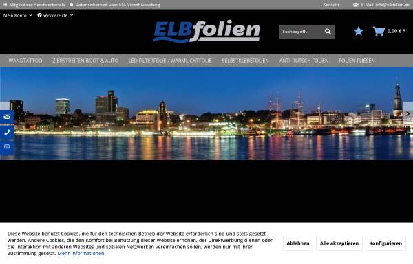 Vorschau von www.elbfolien.de, Elbfolien