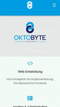Vorschau der mobilen Webseite oktobyte.com, OKTOBYTE