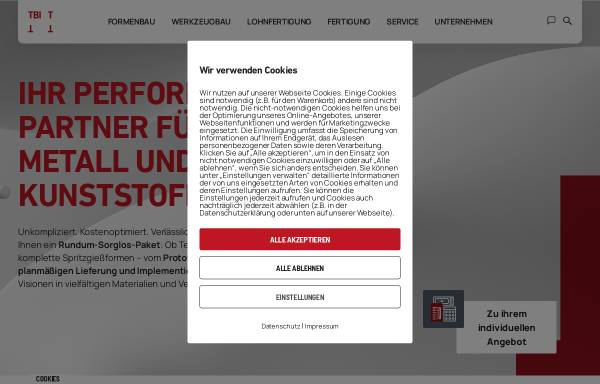 Vorschau von www.tbi-formenbau.at, TBI-Normalien GmbH