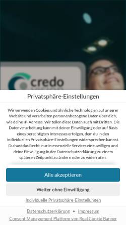Vorschau der mobilen Webseite credo.vision, credo.vision GmbH