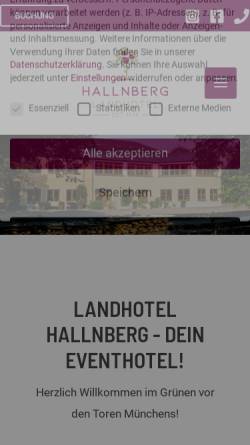 Vorschau der mobilen Webseite www.landhotel-hallnberg.de, Landhotel Hallnberg