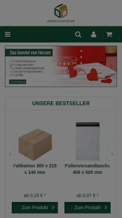 Vorschau der mobilen Webseite www.bb-verpackungsshop.de, BB-Verpackungsshop OHG