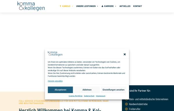 Vorschau von komma-steuerberatung.de, K&K Steuerberatungsgesellschaft mbH