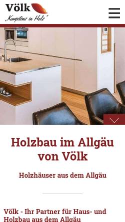 Vorschau der mobilen Webseite holzbau-voelk.com, Völk 