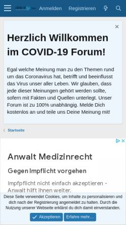 Vorschau der mobilen Webseite corona-covid-19.news, COVID 19 Forum