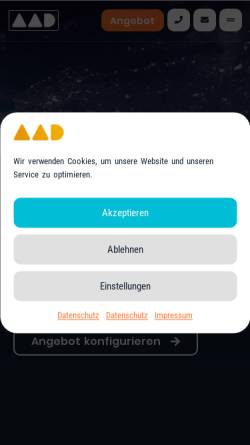 Vorschau der mobilen Webseite allaboutdesigns.de, ALL-ABOUT GmbH