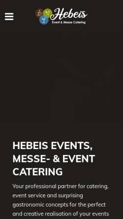 Vorschau der mobilen Webseite hebeis.com, Hebeis Events oHG