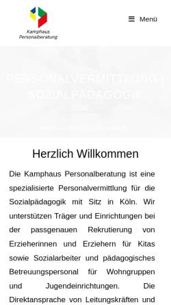 Vorschau der mobilen Webseite kamphaus-personalberatung.de, Kamphaus Personalberatung