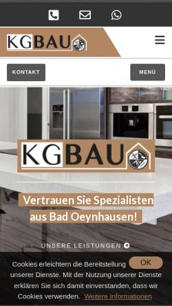 Vorschau der mobilen Webseite kg-bau.nrw, KG Bau
