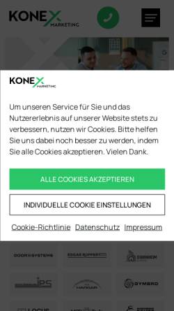 Vorschau der mobilen Webseite konex-marketing.de, KONEX Marketing