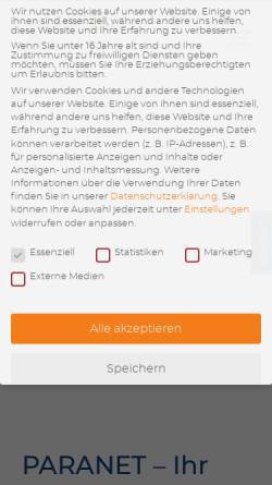 Vorschau der mobilen Webseite paranet-deutschland.de, PARANET Deutschland GmbH