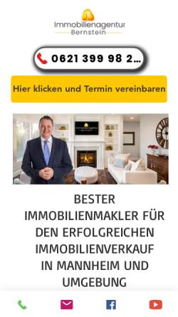 Vorschau der mobilen Webseite www.immobilienmakler-mannheim.org, Immobilienagentur Bernstein