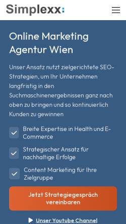 Vorschau der mobilen Webseite www.simplexx.at, Simplexx – Matthias Meleschnig e.U