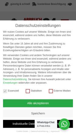 Vorschau der mobilen Webseite abbruchberlin.com, Abbruchservice24 Baron Bau GmbH