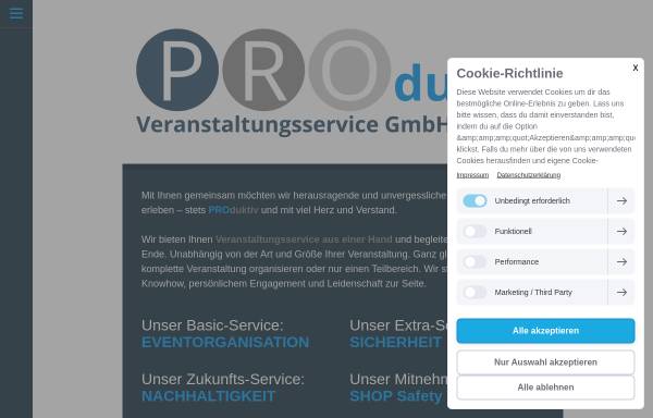 Vorschau von www.produktiv-veranstaltungsservice.de, PROduktiv Veranstaltungsservice GmbH & Co. KG