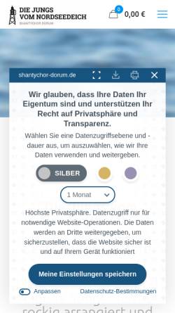 Vorschau der mobilen Webseite shantychor-dorum.de, Shantychor Dorum