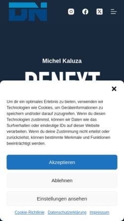 Vorschau der mobilen Webseite denext.de, denext Webdesign
