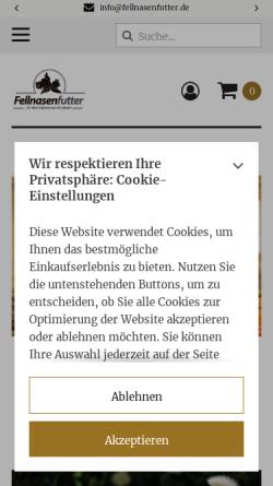 Vorschau der mobilen Webseite www.fellnasenfutter.de, Fellnasenfutter