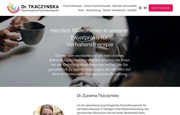 Vorschau von www.tkaczynska.de, Psychotherapie Dr. Z. Tkaczynska