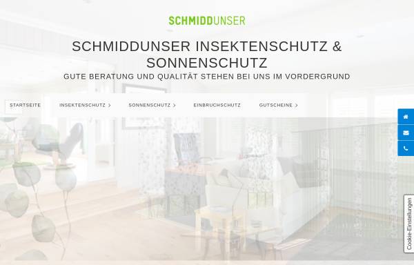 Vorschau von www.schmiddunser.de, Schmiddunser Insektenschutz & Sonnenschutz