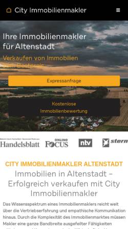 Vorschau der mobilen Webseite city-immobilienmakler-altenstadt.de, City Immobilienmakler GmbH