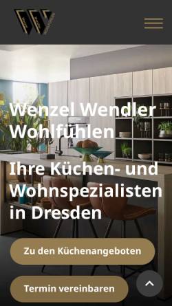 Vorschau der mobilen Webseite www.kuechen-schlafnester.de, Wenzel Wendler Wohlfühlen GmbH