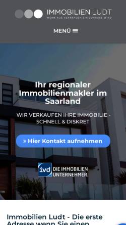 Vorschau der mobilen Webseite www.immobilien-ludt.de, Immobilien Ludt