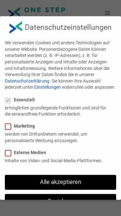 Vorschau der mobilen Webseite onestep-webdesign.de, One Step Webdesign