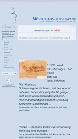 Vorschau der mobilen Webseite www.moerikehaus-ochsenwang.de, Mörikehaus Ochsenwang