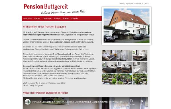 Vorschau von www.pension-buttgereit.de, Pension Buttgereit