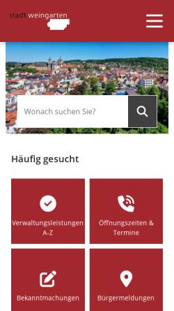 Vorschau der mobilen Webseite www.weingarten-online.de, Stadtmuseum im Schlössle