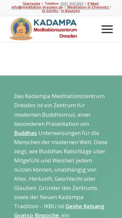 Vorschau der mobilen Webseite www.meditation-dresden.de, Hohe Brücken - Sumati Zentrum