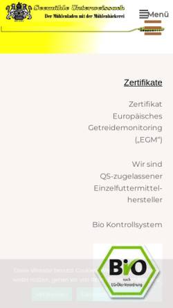 Vorschau der mobilen Webseite www.seemuehle-unterweissach.de, Seemühle