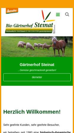 Vorschau der mobilen Webseite www.gaertnerhof-steinat.de, Bio-Gärtnerhof Steinat