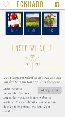Vorschau der mobilen Webseite www.margaretenhof.info, Margaretenhof