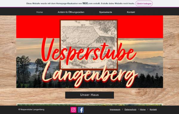 Vorschau von www.vesperstube-langenberg.de, Vesperstube Pension Langenberg