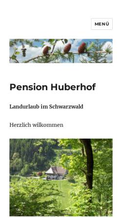 Vorschau der mobilen Webseite pension-huberhof.de, Ferienwohnung Huberhof