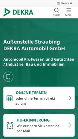 Vorschau der mobilen Webseite www.dekra.de, DEKRA Straubing