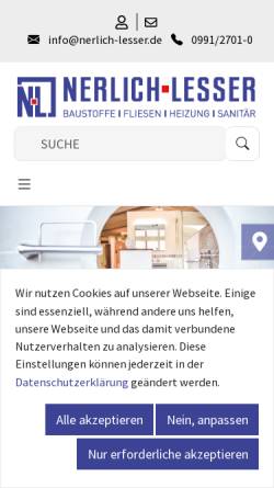 Vorschau der mobilen Webseite www.nerlich-lesser.de, Nerlich & Lesser KG